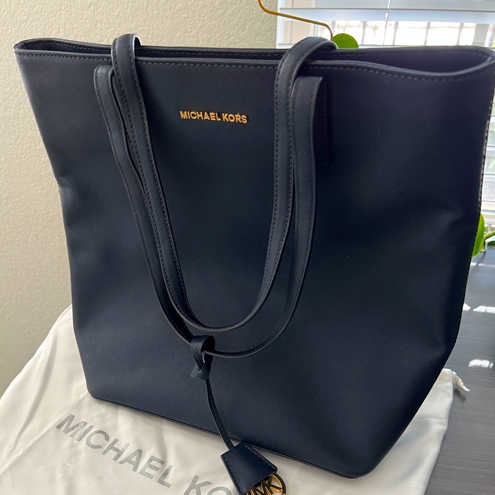 Michael Kors Navy Tote Bag